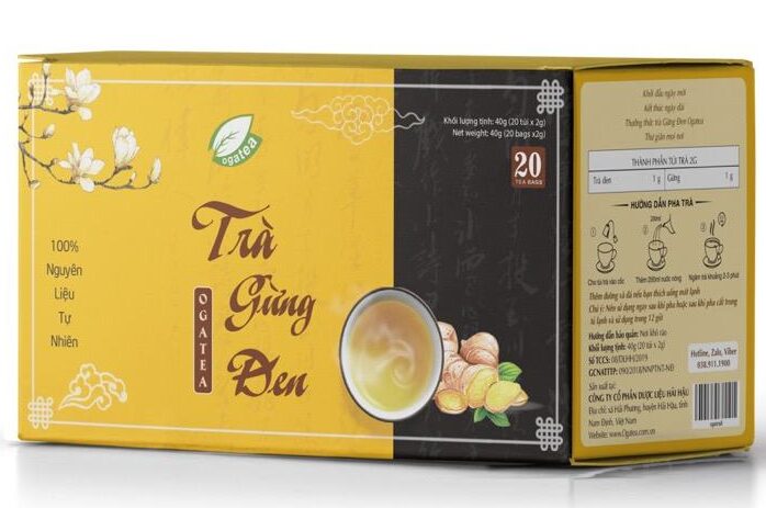 Sản phẩm " Trà gừng đen" của CÔNG TY CỔ PHẦN DƯỢC LIỆU HẢI HẬU